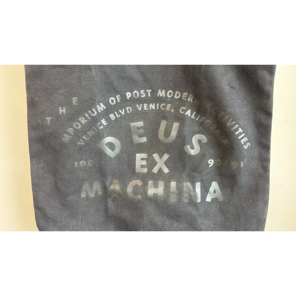 Deus Ex Machina Helmet Tote Bag Black Canvas Venice California Rare 2013